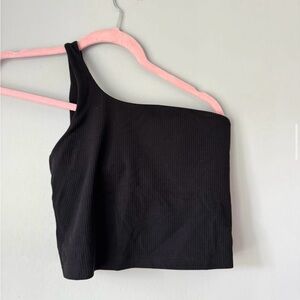 Lululemon Athletica Black One-Shoulder Tank Top